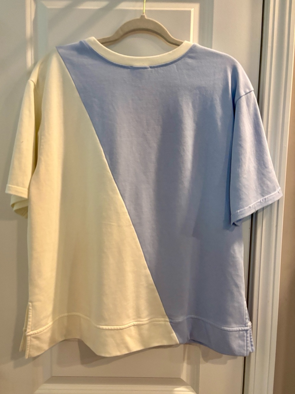 JODIFL Blue & Cream Daisy Applique Short Sleeve Tee NWT Small - Picture 2 of 5